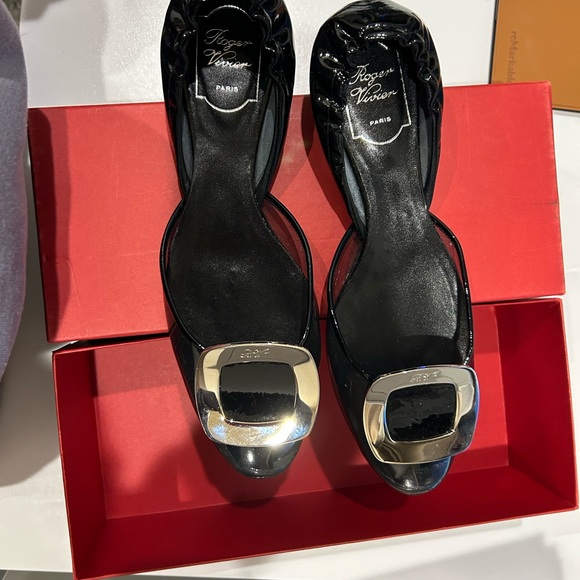 Roger vivier clear black amazing condition flats - Picture 2 of 4